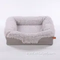 Warm Winter Dog Kennel With Square Fluff